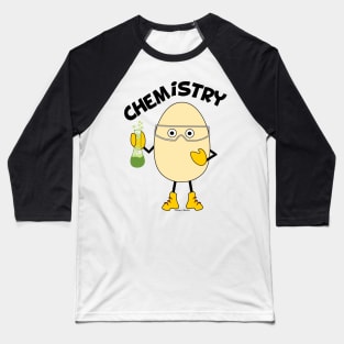 Chemistry Egghead Text Baseball T-Shirt